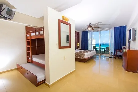 seadust cancun family resort's family rooms feature bunk beds for kids