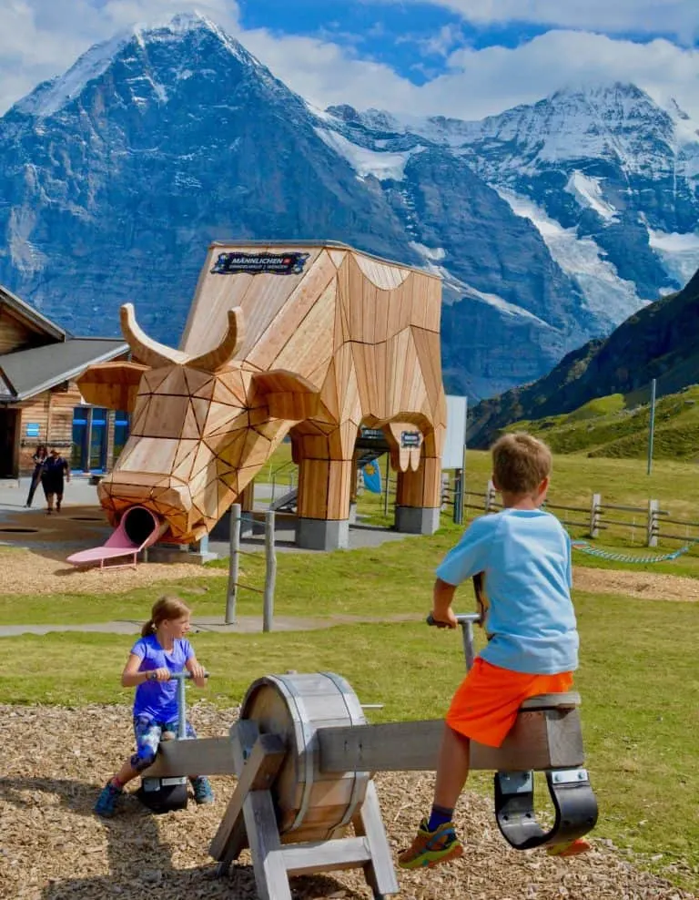 Switzerland Travel with Kids at Männlichen 
