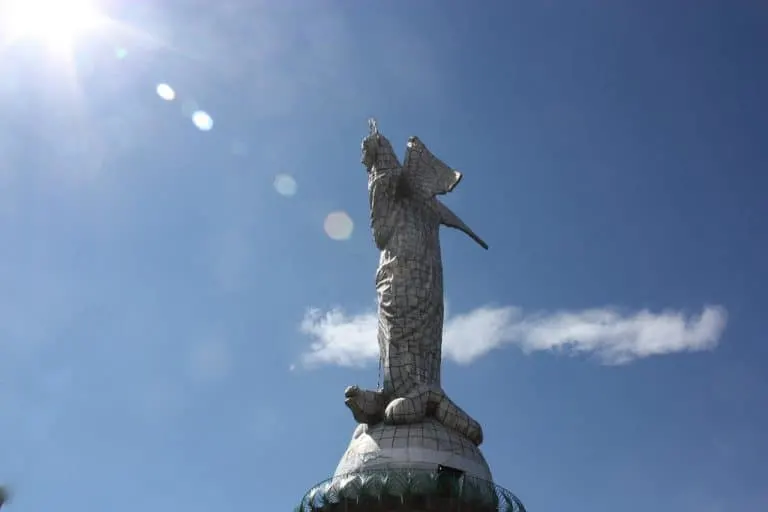 Quito Ecuador - The Winged Angle at Panecillo