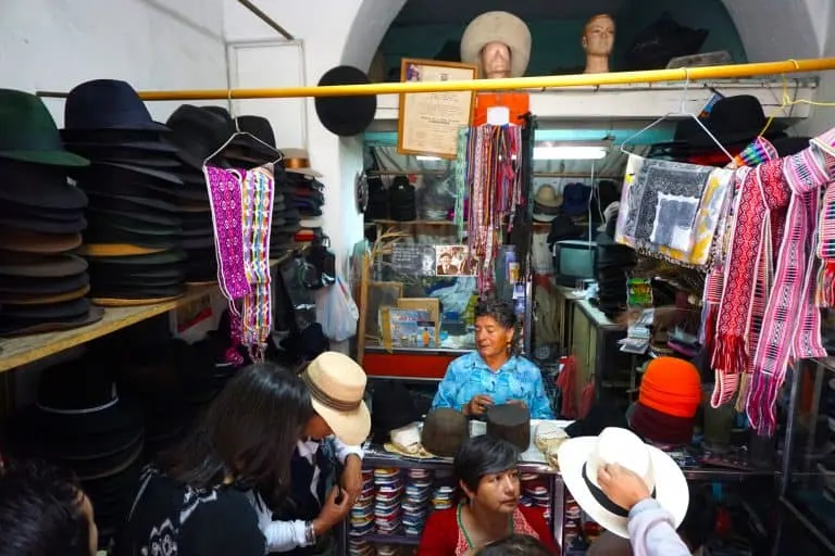 Old Town Quito Ecuador Hat Shop