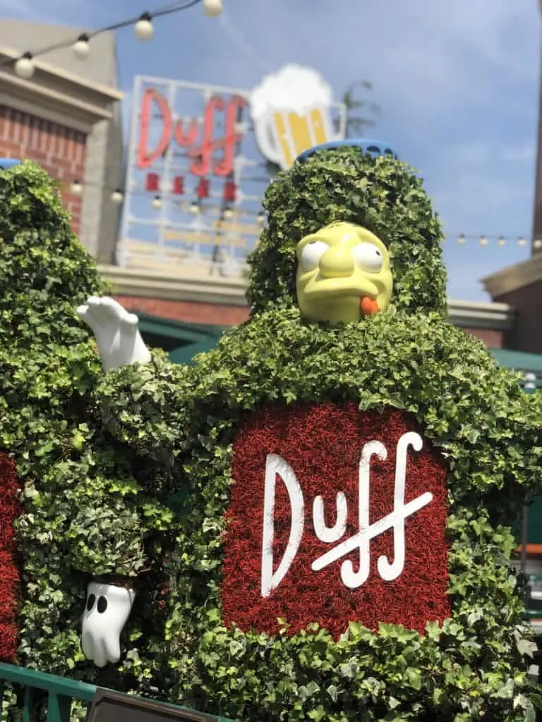 Duff Gardens in Universal Studios