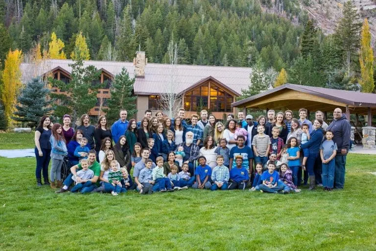 family photo at a family reunion