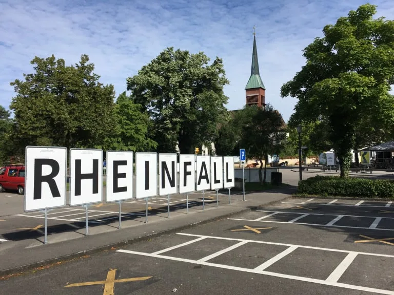 Zurich with kids Rhinefall