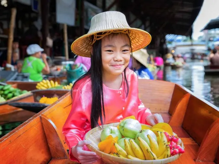 Southeast Asia Trips Floating Market in Thailand