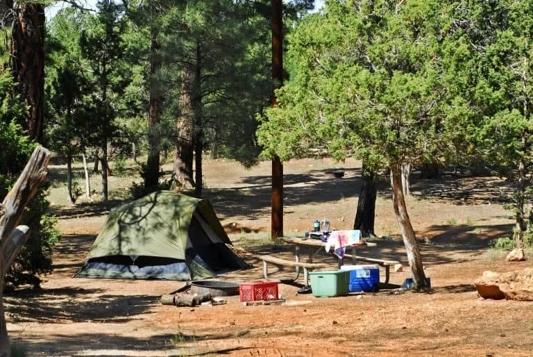 Tent camping in the grand canyon