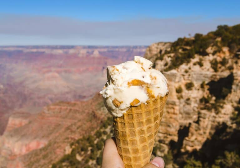 A trip to Grand Canyon with kids should include ice cream