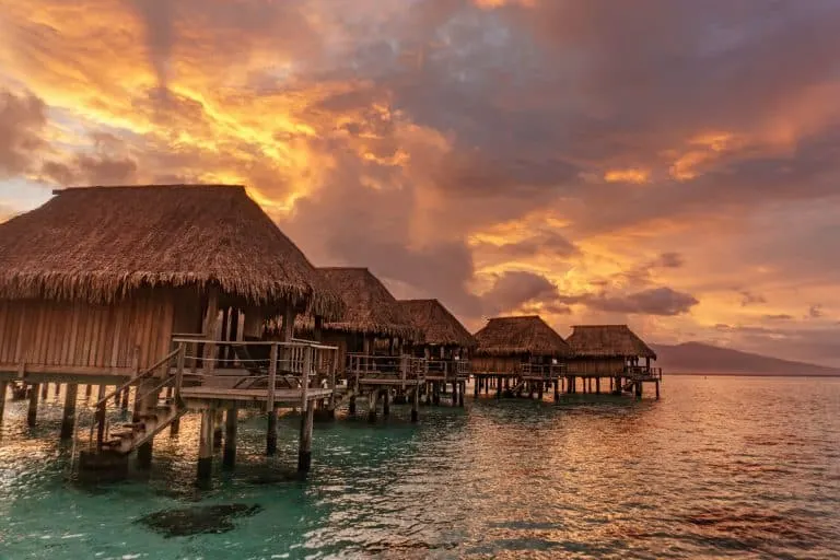 Overwater bungalows at Sofitel Ia Ora Resort in Moorea, Tahiti