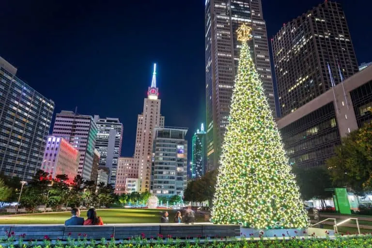 Christmas Events in Dallas include tee lightings