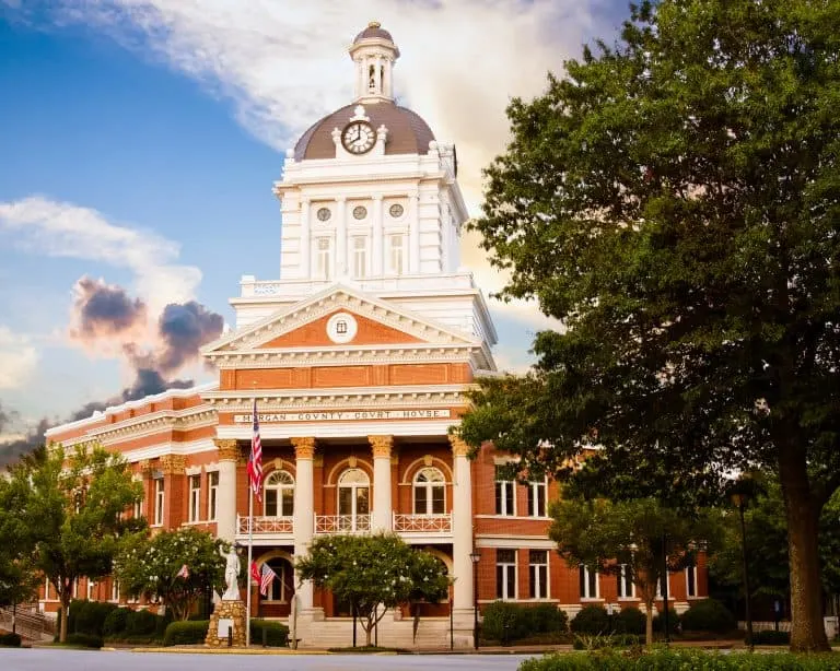 Historic Morgan County Courthouse in Madison, Georgia