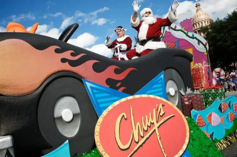 Austin Christmas Events include Chuy's Christmas Parade
