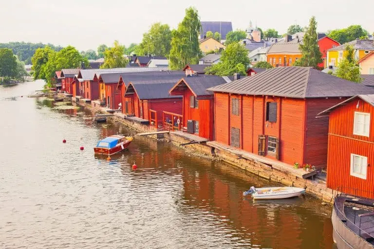 Finland Red Porvoo Storehouses