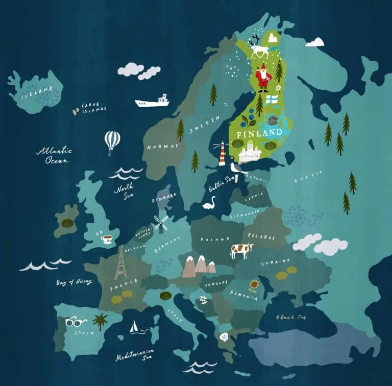 Where is Finland in Europe Map