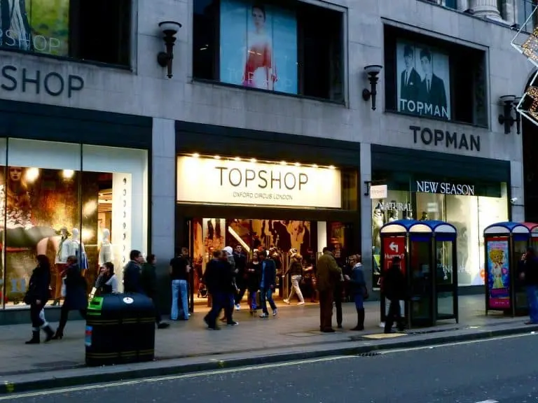 London with teens shop on Oxford Street