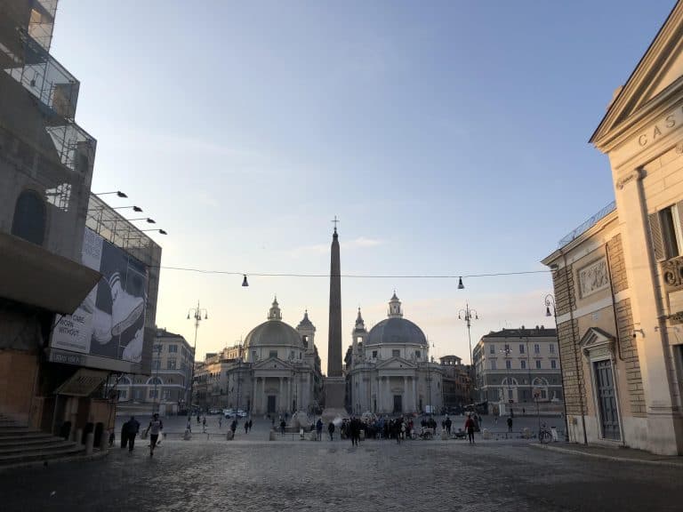 piazza del popolo-meeting place for tour of pompeii from rome