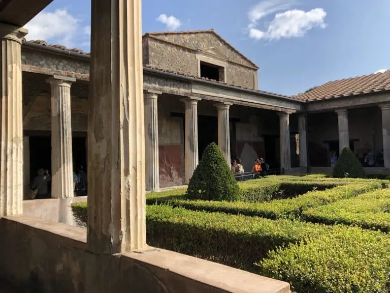 the courtyard of a pompeii domus