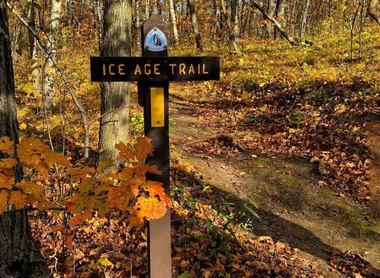 Hiking the Ice Age Trail near Elkhart Lake in Sheboygan County, WI