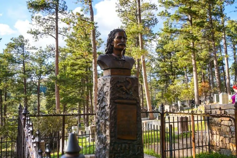 Wild Bill's Grave at Mt Moriah Cemetery in Deadwood