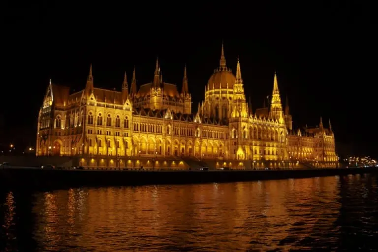 Budapest Parliament Building at Night