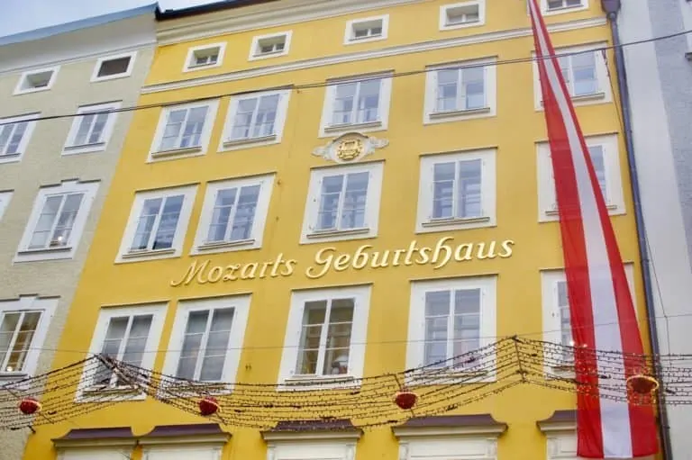 Mozart's birth home in Salzburg, Austria
