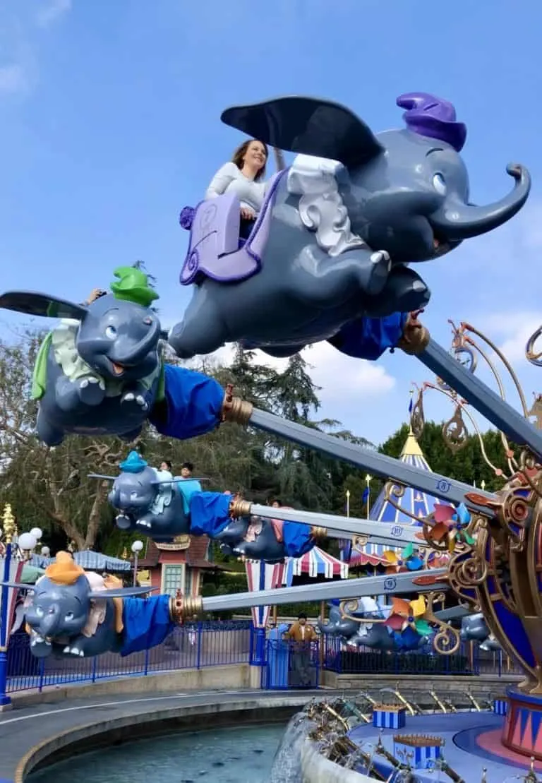 Dumbo is a great ride for toddlers at Disneyland