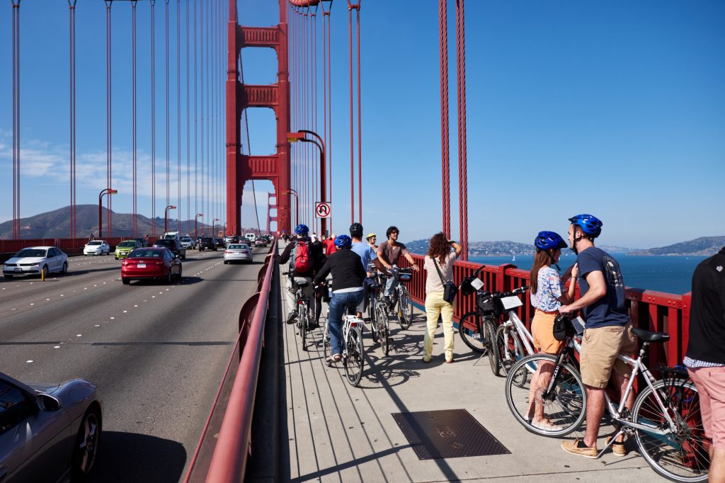 Walking across the Golden Gate Bridge is one of the best things to do in San Francisco with kids