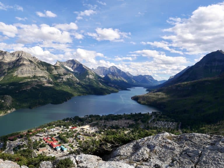 View from the Bear's Hump Trail in Waterton Lakes National Park 