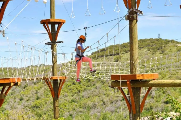 Adventure Course at Utah Olympic Park courtesy of Visit Salt Lake