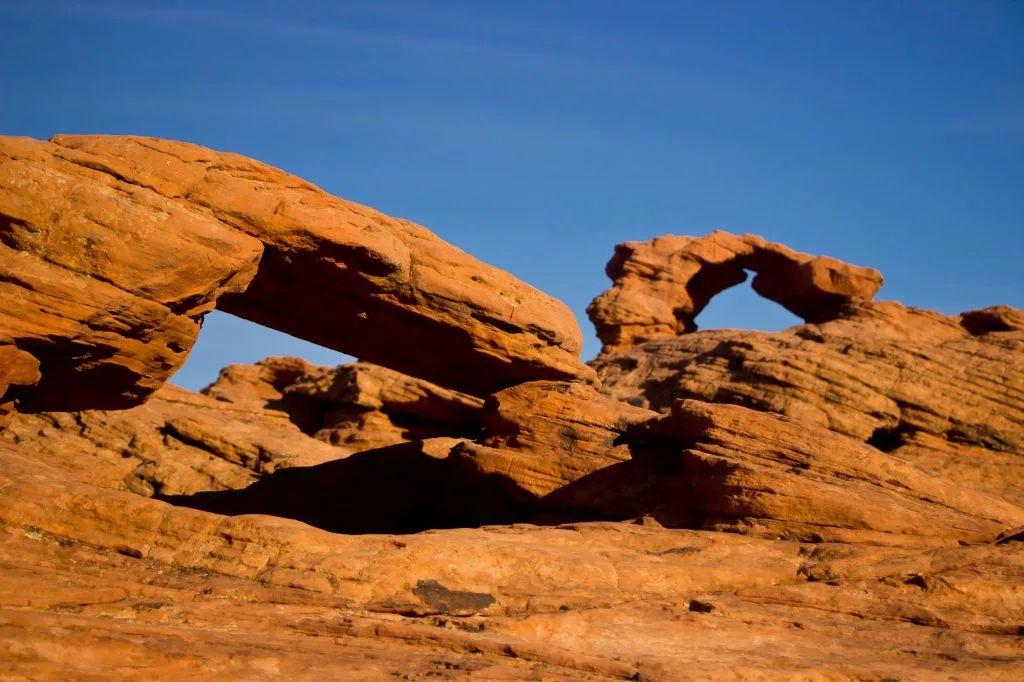 Visiting the Double Arches at pioneer park is one of the things to do in st george with kids