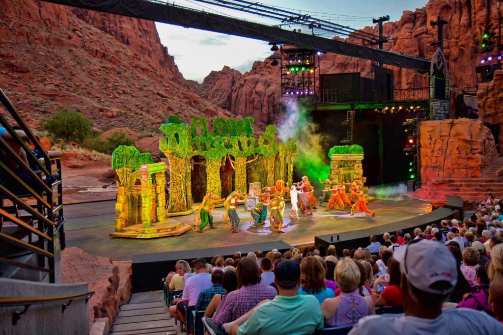 things to do in st george with family including visiting the Tarzan at Tuacahn Center of the Arts