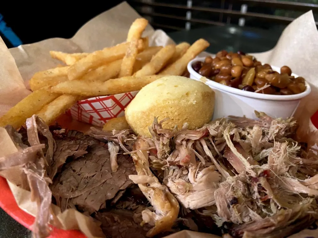 Two Meat Plate at Lonny Boys BBQ 