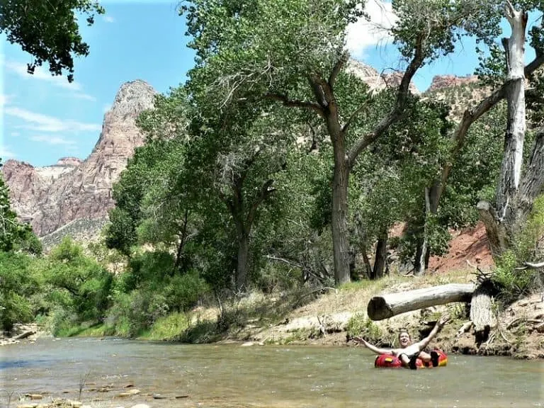 Tubing the Virgin River near Zion