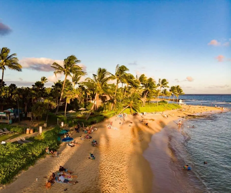 Poipu Beach in Kauai