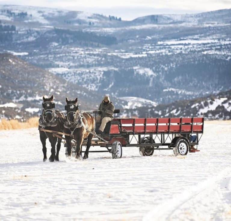 4 Eagle Ranch near Vail offers wintre sleigh rides