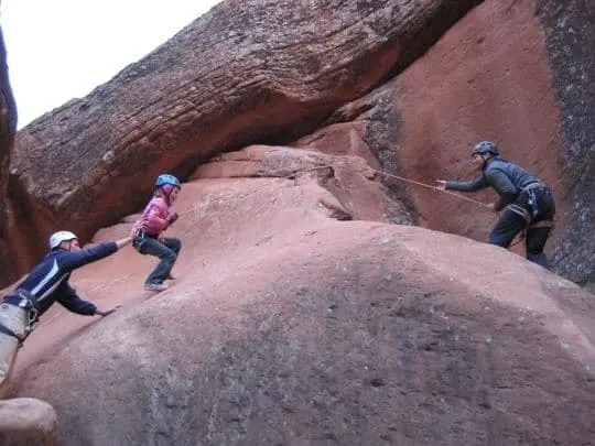 Rappelling in Zion