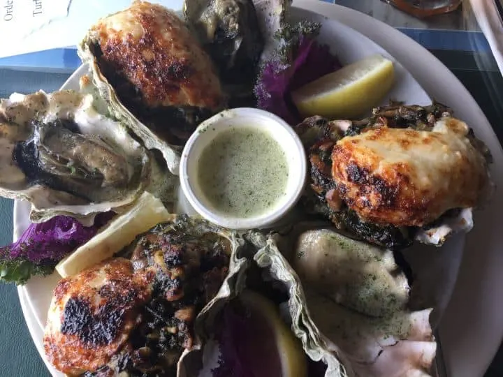 Oysters at Tognazzinis in Morro Bay