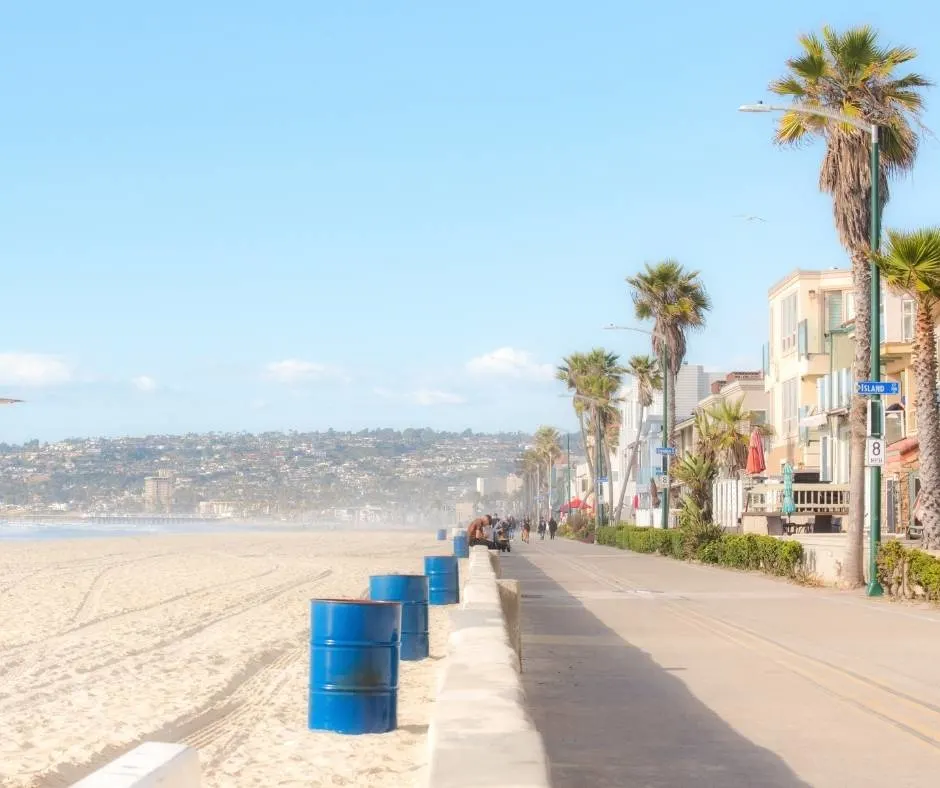 Mission Beach Near San Diego