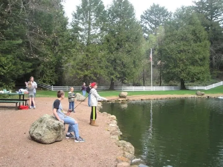 Fishing at Smith's Trout Farm in Napa