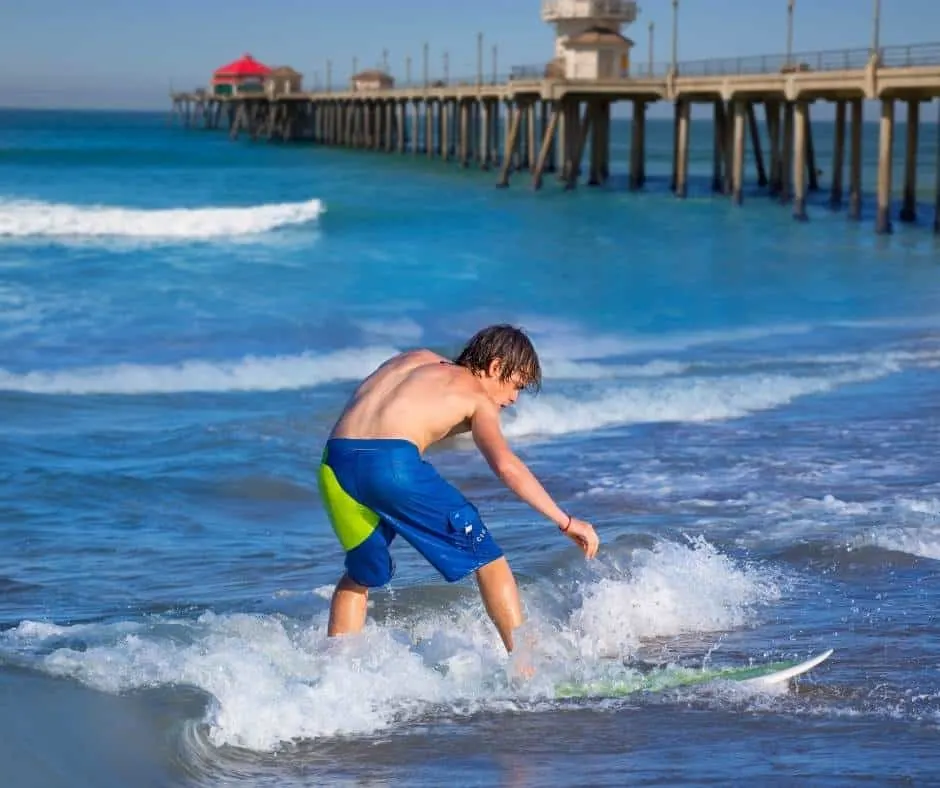 fun things to do in Orange County include learning how to surf