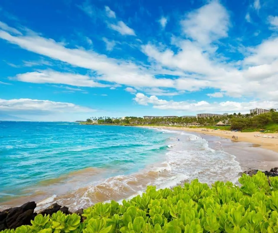 One of the best beaches in Maui is Wailea Beach