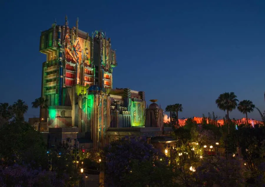 Guardians of the Galaxy Mission Breakout ride at Disney California Adventure