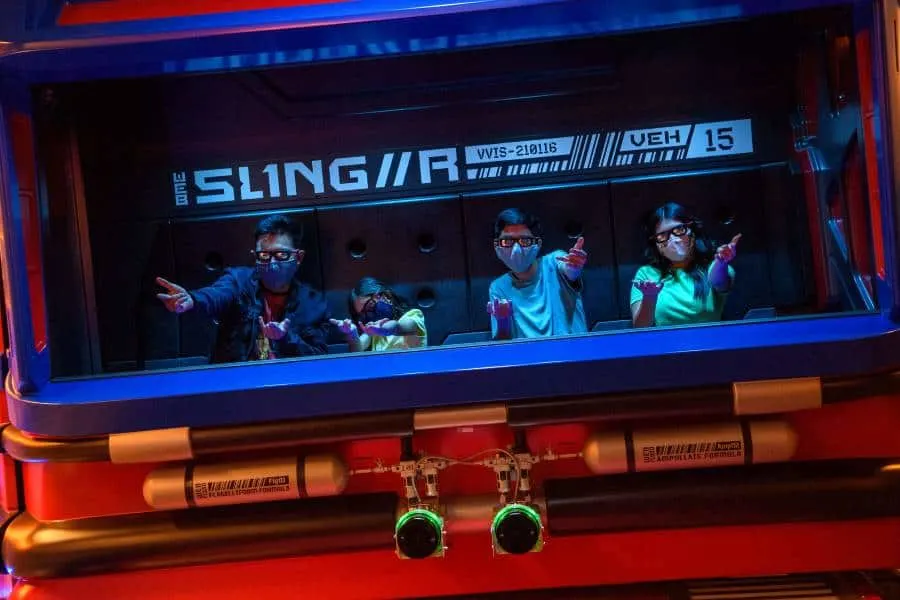 One of the new rides at Avengers Campus Disneyland is Web Slingers