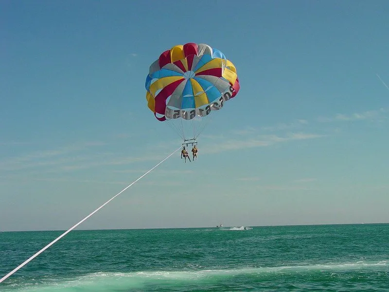 Parasailing is one of the fun things to do in Gulf Shores with kids