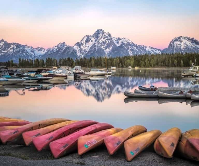 Kayaks at Jackson Lake