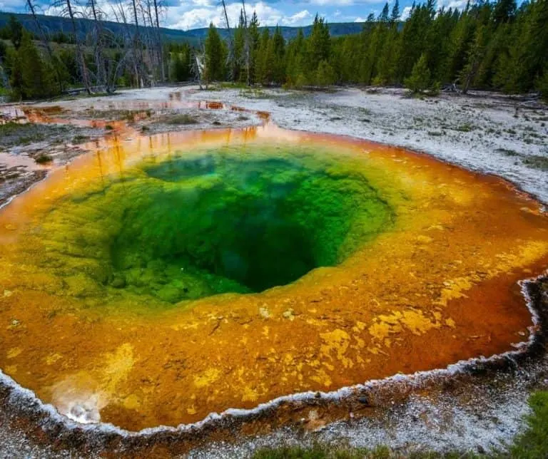 Over 25 Amazing Things to do in Yellowstone with Kids 7 Morning Glory Pool in Yellowstone