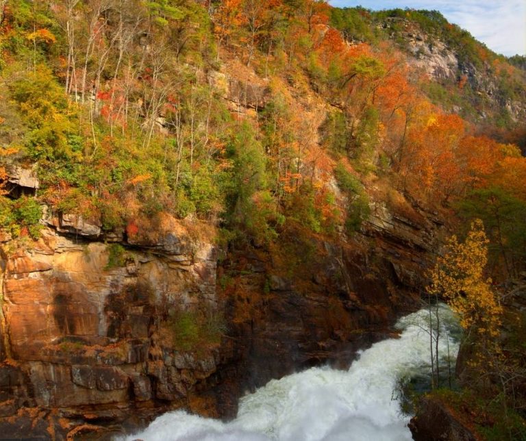 Tallulah Gorge State Park has great Georgia fall colors