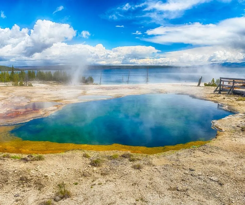 West Thumb Geyser Basin in Yellowstone National Park