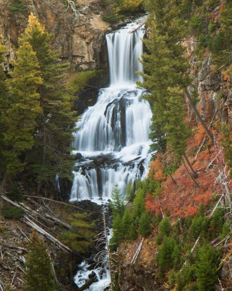 Undine Falls in Yellowstone National Park