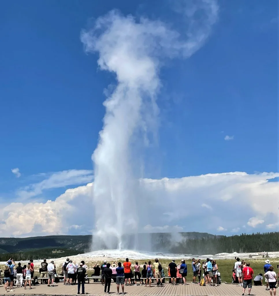 Old Faithful Geyser in Yellowstone National Park