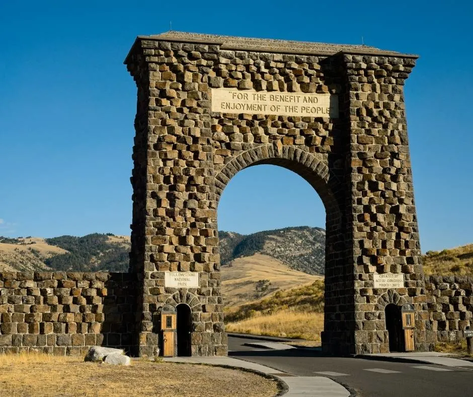 Roosevelt Arch in Yellowstone National Park