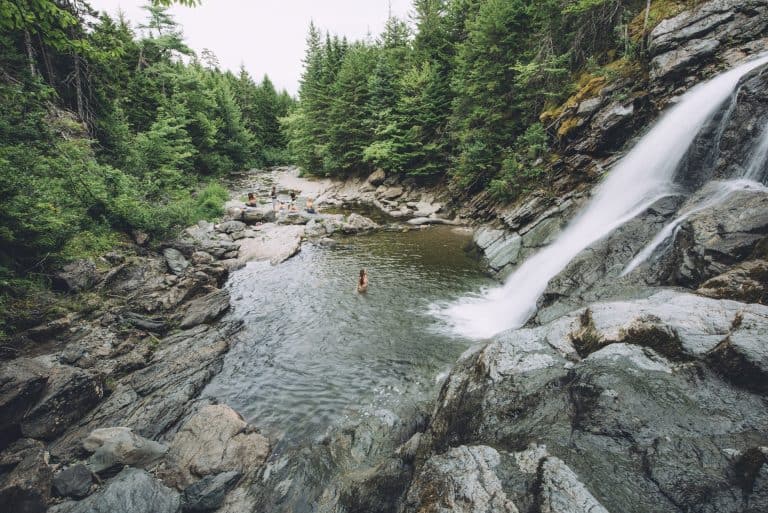 Waterfal near Bay of Funday in Canada